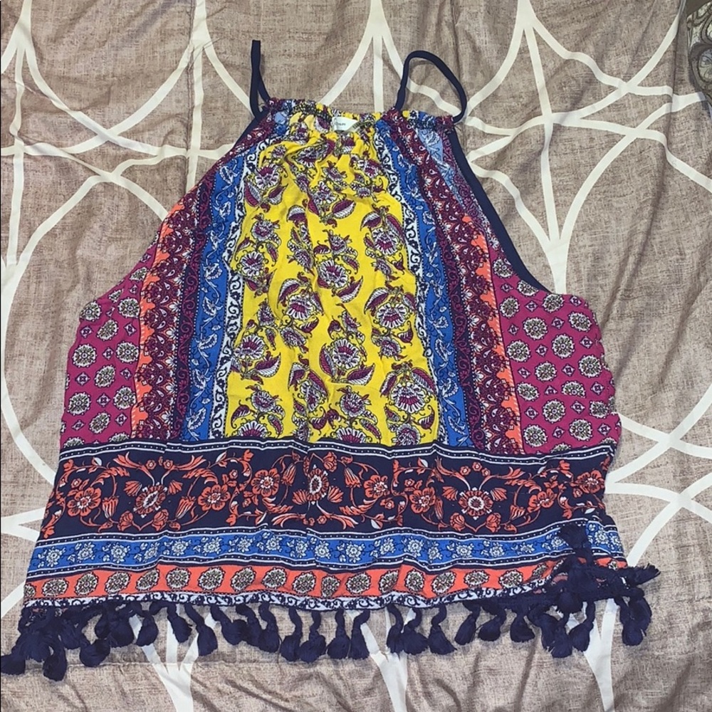 Multicolored Soprano Cropped Tank Top